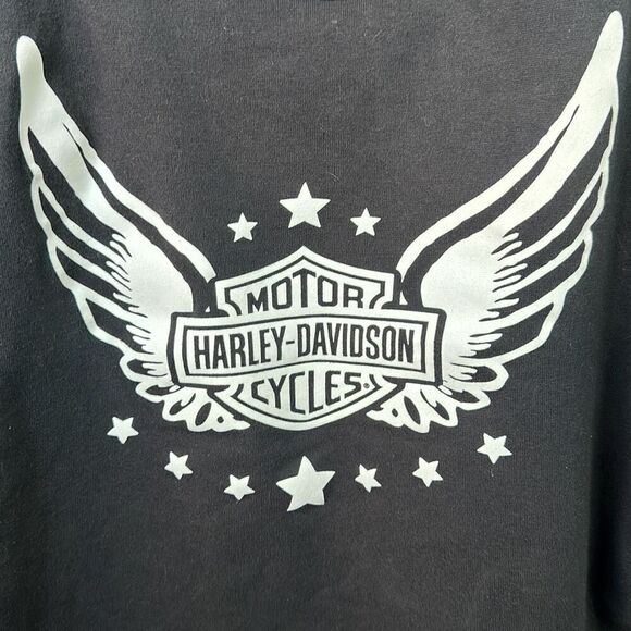 Harley-Davidson Scoop Neck Graphic Logo Sleeveless Tank Top Black Medium - Picture 2 of 4